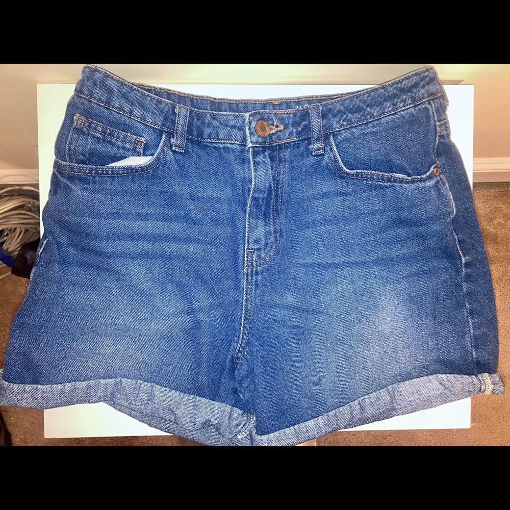 High waist denim shorts